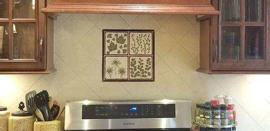 Botanical Tiles Backsplash